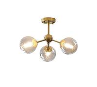 Wmmner Traditional Sputnik Chandelier 5 Lights Brushed Brass Chandelier Mid Century Light Gold Ceiling Light Fixtures,Led Ceiling Lamp/One Color/33 * 32Cm
