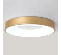 Wmmner Tri-Tone Light Scandinavia Led Ceiling Lightaroon Lamp Shade Flat Lights Recessed Installation Ceiling Lighting Fixture Iron Art Super Bright Ceiling Lamp for Living Room Dining Room/Gold/15.7I