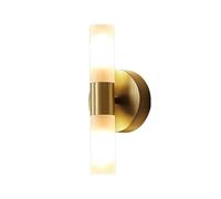 Wmmner up and Down Lighting Wall Light Golden Long Tube Wall Lamp Acrylic Flute Shade G9 Wall Sconce Modern Simple Wall Lantern for Bedroom Bedside Living Room Study Room Corridor Entryway Restaurant