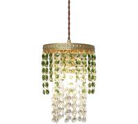 Wmmner V-Intage Brass Pendent Lamp E14 Crystal Wind Chime Ceiling Hanging Light Modern Room Suspended Light,Light/One Color/10Cm