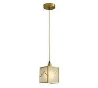 Wmmner Vintage Dining Room Aisle Chandelier All Copper Living Room Bedroom Study Hallway Single Head Light Duplex Building Hollow Staircase Interior Lighting Fixtures Commemoration Day