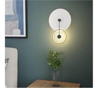 Wmmner Wall Lamp, Led Wall Lights Compatible with Study Living Room Bedroom Bedside Aisle Corridor Flats Indoor Lighting Iron Aluminum Lamps,for Living Room/Cool White/Round 32 * 20 * 6Cm