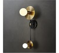 Wmmner Wall Lamp Postmodern - Black/Golden Led Wall Lamps Bedside Bedroom Glass Ball Single Head Wall Lights Aisle Corridor Marble Sconceschandeliers,Black-Marble-Cold White/Pure Copper/Cold White