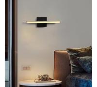 Wmmner Wall Lamps Lights Led Bathroom Mirror Long Indoor Modern Acrylic Alumisimple Decorative for Living Room Bedroom Corridor (40Cm Silver Warm Light)/Black Warm Light/20Cm