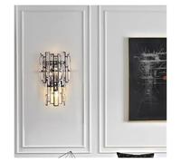 Wmmner Wall Light Contemporary Crystal Lamp Led Fashion Art Living Room Bedroom Bedside Lamp Villa Hotel Aisle Corridor Light/Black