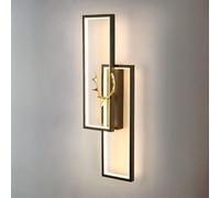Wmmner Wall Light for Bedroom Simple Led Square Lamp Modern Linear Hardwired 3 Color Mode Wall Mount Lights for Living Room Bedroom Bedside Home Decor Lighting E27 Base/Right