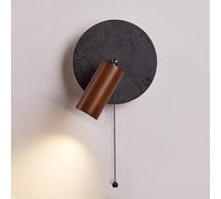 Wmmner Wall Light Sconce Bedside Stone Mount Reading Adjustable Lamp 350° + 90° Rotation Hardwired Sconces E27 Swivel Spotlights for Living Bedroom-Yellow/One Color/Svart