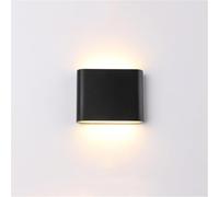 Wmmner Wall Light Sconces Led Bedside Lamp Living Room Bedroom Staircase Indoor and Outdoor Lamp/Black-S/Neutral Light