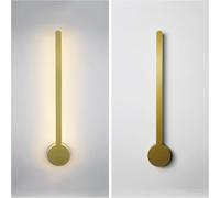 Wmmner Wall Light Sconces Led Stair Aisle Bedside Lamp Reading Light Strip Light/Golden-A-15.75In/White Light