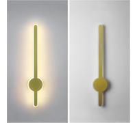 Wmmner Wall Light Sconces Led Stair Aisle Bedside Lamp Reading Light Strip Light/Golden-B-15.75In/White Light