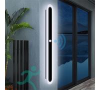 Wmmner Wall Lights Modern Led with Motion Sensor Black Indoor Minimalist Long Inside Fixtures for Living Room Bathroom Front (Natural Light,200Cm)/White Light/100Cm