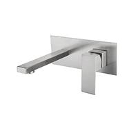 Wmmner Wall-Mounted Bath Faucet, Roman Style Tub Tap with Rough-in Valve, Elegant Black Finish, Durable Bathroom Fixtures for Modern Homes/Silver/a