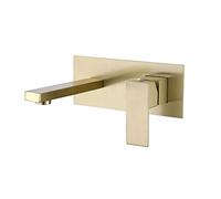 Wmmner Wall-Mounted Bath Faucet, Roman Style Tub Tap with Rough-in Valve, Elegant Black Finish, Durable Bathroom Fixtures for Modern Homes/Gold/a