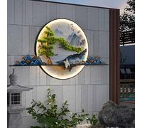 Wmmner Wall Sconces for Bedroom 3D Wall Art Decor Modern Wall Picture Lights Led Chinese Creative Landscape Pine Mural Lamp for Home Living Room Study Bedroom Decor(D 47.2 * 23.6In)/B/59 * 31.4In