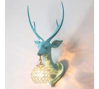 Wmmner Wall Sconces for Bedroom Compatible with Deer Deer Wall Lamp Indoor Wall Light Retro Led Deer Sconce Lamp/Blu