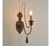 Wmmner Wall Sconces for Bedroom Farmhouse Wall Decor Vintage Rustic Candle Hardwired Wooden Wall-Mount Bedside Wall Lamps for Bedroom Living Room Hallway Entryway Porch/Grey/1-Light