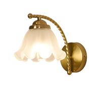 Wmmner Wall Sconces for Bedroom Gold Pleated Fabric Wall Lamp 11.8-Inch Bedside Wall Light Bathroom Dresser Vanity Light Hardwired Wall Lighting for Bedroom Living Room Hallway/17Cm