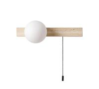 Wmmner Wall Sconces for Bedroom Japanese Wabi-Sabi Style Stone Wall Lamp Retro Travertine G9 Base Indoor with Glass Shade & Pull Switch for Bedside Bedroom Living Room Hallway Study