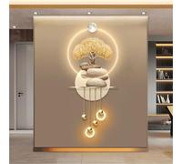 Wmmner Wall Sconces for Bedroom Large Metal Wall Art Sculpture Wall Led Light Modern Home Decor Artwork Traditional Chinese Decoration with Wireless Remote Control Lamp for Living Room(C/B/53.1In