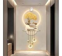 Wmmner Wall Sconces for Bedroom Large Metal Wall Art Sculpture Wall Led Light Modern Home Decor Artwork Traditional Chinese Decoration with Wireless Remote Control Lamp for Living Room(C/C/43.3In