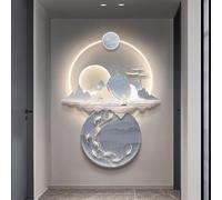 Wmmner Wall Sconces for Bedroom Led Picture of Nine Fish Wall Sculptures Decorative Mounted Lamp Living Room Hanging Art with Led Light(C 29.5In)/C/35.4In