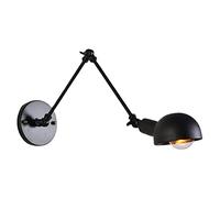 Wmmner Wall Sconces for Bedroom Long Arm in Loft Industrial Wall Lamp Matte Black Wall Sconce Fixture Bedside Bedroom Interior Decor Wall-Mounted Lighting/A/D: 40+40cm