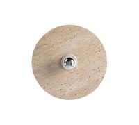 Wmmner Wall Sconces for Bedroom Nature Stone 7.8" Japanese Style Round Travertine Wall Mounted Fixture Base Indoor Hardwired Wall Lamps for Living Room Dinning Room Bedroom Hallway Stairs