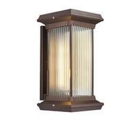 Wmmner Wall Sconces for Bedroom Outdoor Light Fixtures Exterior Lamp Fixture with Clear Ribbed Glass Vintage Porch Wall Lights Base Wall Lamps for Entryway Hallway Bulbs Not Included