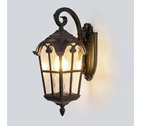 Wmmner Wall Sconces for Bedroom Outdoor Wall Light Black 17"H Wall Mount Sconce Porch Lights Farmhouse Vintage Exterior Light Fixture with Glass Shade Socket Wall Lantern for Entryway Hal