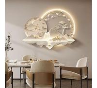 Wmmner Wall Sconces for Bedroom Wall Sculptures Hanginging Koi Fish Welcoming Pine Wall Art Decoration Lamp Oriental Decor Traditional Chinese Wall Hanginging Wireless Remote(/C/55.1In