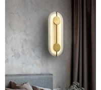 Wmmner Wall Sconces Modern Copper Marble Wall Lamps Nordic Living Room Wall Background Wall Round Led Dimmable Wall Lamp Light Compatible with Bedroom Bedside Wall Mount Light/Ellipse