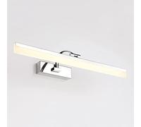 Wmmner Wall Sconces Modern Led Vanity Mirror Lamp Linear Bathroom Light Adjustable Chrome Makeup Wall Lighting Stainless Steel Mirror Front Lights Bedroom Cabinet Mirror Lamps 000K 5/3000K/60Cm