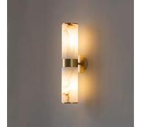 Wmmner Wall Sconces Natural Marble Led Brass Light, Modern Bathroom Indoor Decoration Lamp, Spanish Natural Marble Lighting Living Room Bedroom Hallway Stairs/Gold