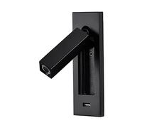 Wmmner Wall Sconces, Wall Lights Reading Lights Bracket Light Rotatable Reading Wall Lamp with USB Charging, Hidden Switch Suitable for Living Room Bedroom Hotel Kitchen Restaurant(Modern)