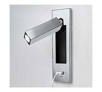 Wmmner Wall Sconces, Wall Lights Reading Lights Bracket Light Rotatable Reading Wall Lamp with USB Charging, Hidden Switch Suitable for Living Room Bedroom Hotel Kitchen Restaurant(Style2)