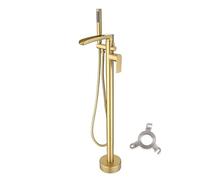 Wmmner Waterfall Large Flow Bathtub Faucet Floor-Standing Hot and Cold Water Mixed Dual Control Hotel and Bed and Breakfast Shower Vertical Bathtub Faucet Shower Set,B/a/a