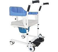 Wmmner Wheelchair,Self-Service Lift Patient Lift Transfer Chair,Home Shifter for Paralyzed Elderly,360° Universal Wheel,Soft Seat,Bedpan,Waterproof Design,Comforteditionkblue,Co/Lightblue/Basicedition