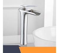 Wmmner White Bathroom Faucet, Sink Mixer Tap, Cascading Waterfall Design, Hot & Cold Water, Single Hole Installation, Modern Style, Durable Bathroom Fixtures/3