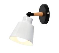 Wmmner White Wall Light Wall Sconce Lamp Edison Copper Lamp E27 Adjustable Knuckle Joint Wall Light Holder Aisle Lights Corridor Nordic Lamp Bedside Reading Light（Without Bulb Double The Comfort
