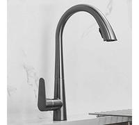 Wmmner with Pull Down Sprayer,Pull Out Kitchen Hole Single Handle,Two Types of Water Jets,Kitchen Sink Faucet Hot and Cold Water,Black/Gun Gray/a
