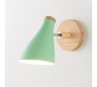 Wmmner Wooden Wall Lamp 90 Degree Steelamp Living Room Bedroom Staircase Home Decoration Wall Light,Led Ceiling Lamp/Green
