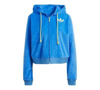 (WMNS) adidas Adicolor Heritage Now Velour Zip Hoodies 'Blue' IB2046 XS