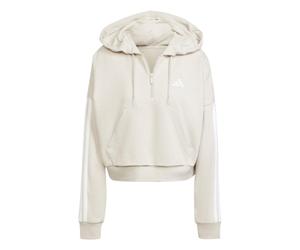 (WMNS) adidas Essentials 3-Stripes French Terry Quarter-Zip Hoodie Asia Sizing 'Grey' JN1958 XS