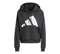 (WMNS) adidas Essentials Big Logo French Terry Loose Hoodie Asia Sizing 'Black White' JN1845 S