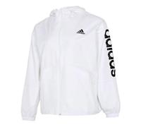 (WMNS) adidas Essentials Oversize Logo Windbreaker Asia Sizing 'White Black' GL0647 M