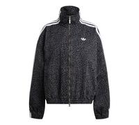 (WMNS) adidas Firebird Oversized Aop Denim Jacket 'Black Grey Six' KD8809 XS