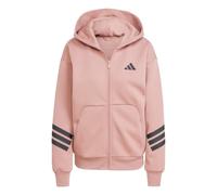 (WMNS) adidas Future Icons 3-Stripes Full-Zip Hoodie Asia Sizing 'Pink Black' JE0177 S