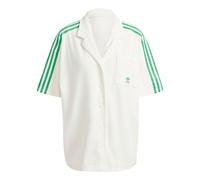 (WMNS) adidas Originals Resort Shirt Asia Sizing 'White Green' JH0614 S