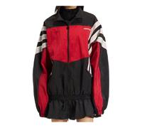 (WMNS) adidas Santiago Woven Track Top Asia Sizing 'Black Red' KC9134 L
