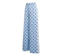 (WMNS) adidas Satin Polka Dots Wide Leg Pants Asia Sizing 'Clear Sky' KV1170 S